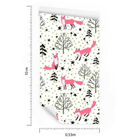 Tapeta Malowane Liski W Lesie Flizelina 53x1000 TR-4003-VER-53