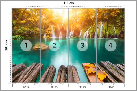 Fototapeta Jesienny Wodospad Flizelina 416x290 FT-579-VEXXXXL