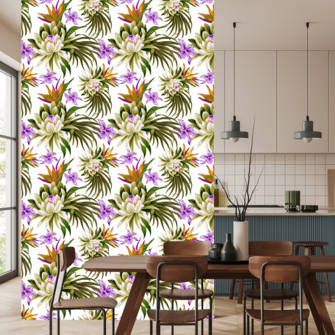 Tapeta Kwiaty Lotosu 3D Flizelina 53x1000 TR-3457-VER-53