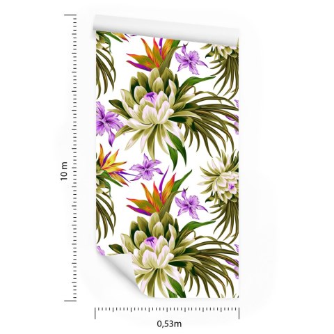 Tapeta Kwiaty Lotosu 3D Flizelina 53x1000 TR-3457-VER-53