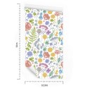Tapeta Kwiaty Polne Z Paprocią Flizelina 53x1000 TR-3909-VER-53