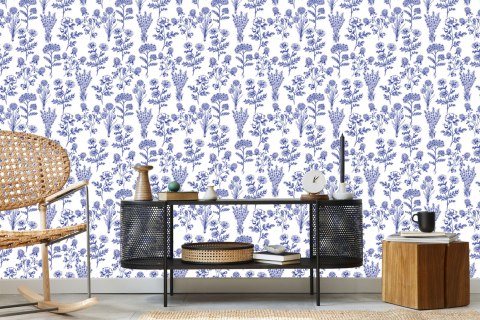 Tapeta Niebieskie Kwiaty Polne Flizelina 53x1000 TR-3911-VER-53