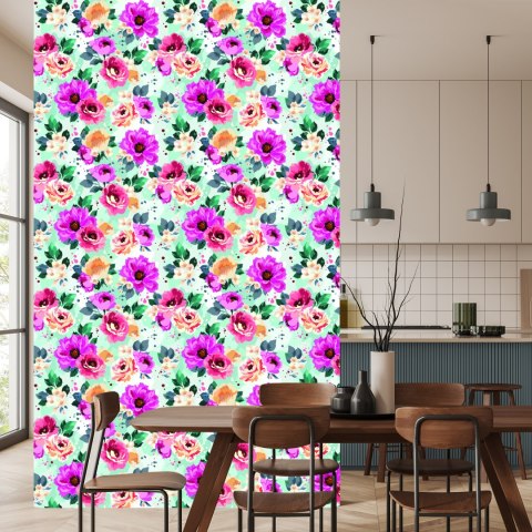 Tapeta Piękne Kwiaty Malowane Akwarelą Flizelina 53x1000 TR-1047-VER-53