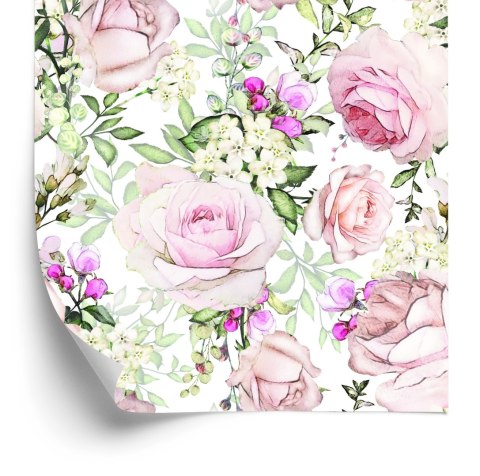 Tapeta Róże Wśród Zielonych Liści Flizelina 53x1000 TR-3353-VER-53