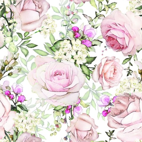 Tapeta Róże Wśród Zielonych Liści Flizelina 53x1000 TR-3353-VER-53