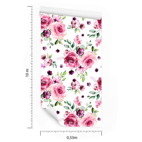 Tapeta Barwne Róże Flizelina 53x1000 TR-1405-VER-53