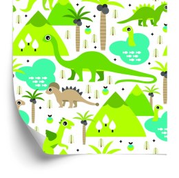 Tapeta Dinozaury Jeziora Drzewa Do Pokoju Chłopca Flizelina 53x1000 TR-2041-VER-53