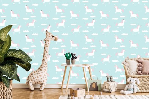 Tapeta Dla Dzieci - Jednorożce Wśród Chmur Flizelina 53x1000 TR-594-VER-53