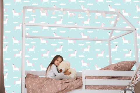 Tapeta Dla Dzieci - Jednorożce Wśród Chmur Flizelina 53x1000 TR-594-VER-53