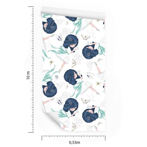 Tapeta Dziewczynki Pośród Motyli Flizelina 53x1000 TR-4142-VER-53