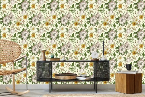 Tapeta Dzikie Róże I Rumianek Flizelina 53x1000 TR-365-VER-53