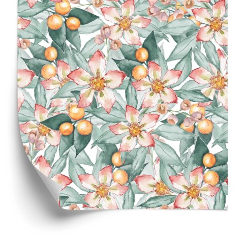 Tapeta Kolorowe Liście I Kwiaty Malowane Akwarelą Flizelina 53x1000 TR-284-VER-53