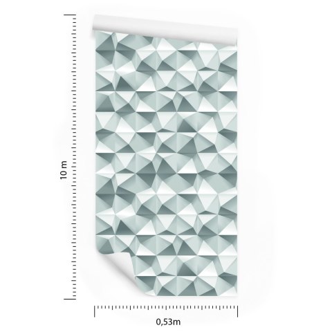 Tapeta 3D, Nowoczesna, Geometryczna, Do Sypialni Flizelina 53x1000 TR-2674-VER-53