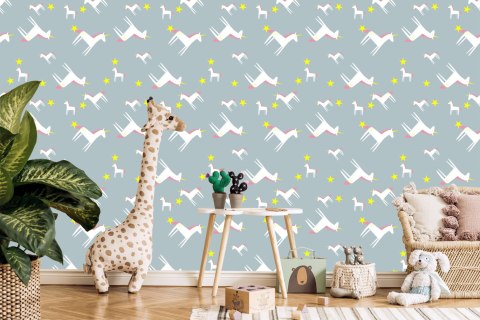 Tapeta Dla Dzieci - Jednorożce I Gwiazdy Flizelina 53x1000 TR-2983-VER-53