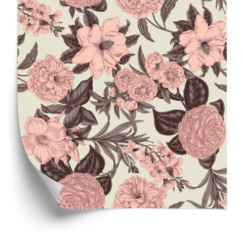Tapeta Pastelowe Kwiaty W Stylu Vintage Flizelina 53x1000 TR-569-VER-53