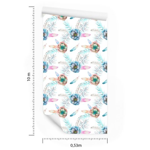 Tapeta Piękne Zawilce I Pióra Flizelina 53x1000 TR-1111-VER-53