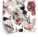 Tapeta Róże Z Liśćmi Paproci Flizelina 53x1000 TR-3429-VER-53