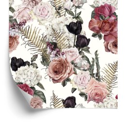 Tapeta Róże Z Liśćmi Paproci Flizelina 53x1000 TR-3429-VER-53