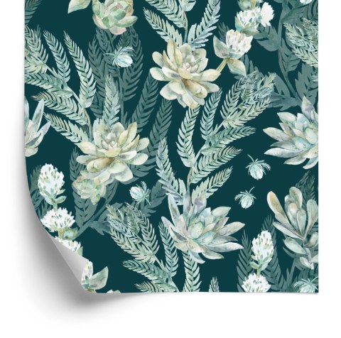 Tapeta Stylowe Kwiaty I Liście Flizelina 53x1000 TR-1277-VER-53