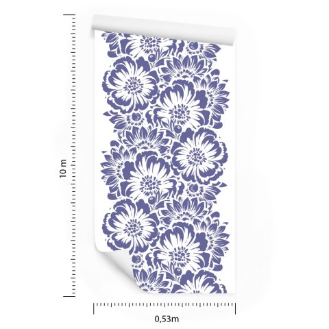 Tapeta Abstrakcyjne Kwiaty Flizelina 53x1000 TR-1102-VER-53