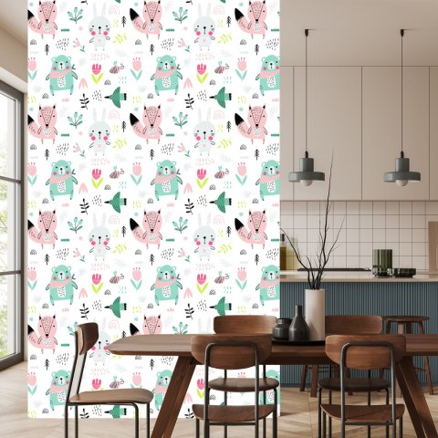 Tapeta Dla Dzieci - Sympatyczne Leśne Zwierzątka Flizelina 53x1000 TR-754-VER-53