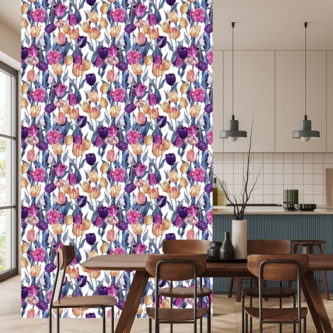 Tapeta Kolorowe Malowane Tulipany Flizelina 53x1000 TR-4129-VER-53