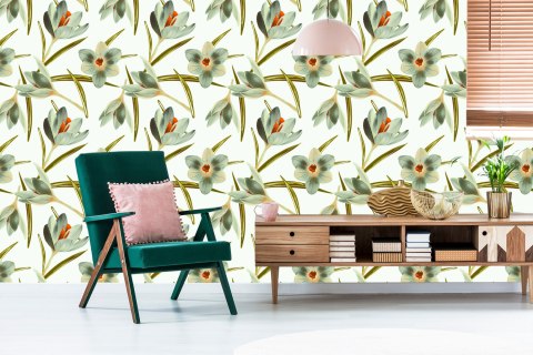 Tapeta Kwiaty Krokus Vintage Flizelina 53x1000 TR-1948-VER-53