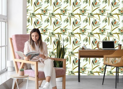 Tapeta Kwiaty Krokus Vintage Flizelina 53x1000 TR-1948-VER-53