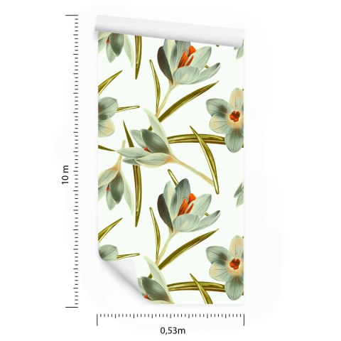 Tapeta Kwiaty Krokus Vintage Flizelina 53x1000 TR-1948-VER-53