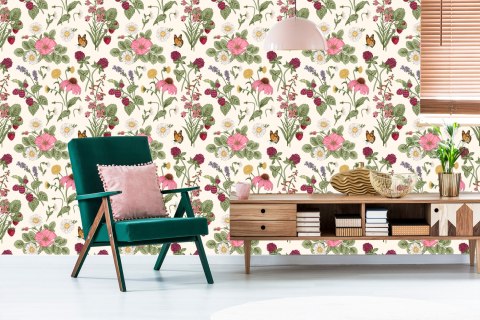 Tapeta Sezonowe Owoce Z Kwiatami Flizelina 53x1000 TR-3908-VER-53