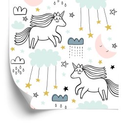 Tapeta Dla Dzieci - Śpiące Jednorożce Flizelina 53x1000 TR-317-VER-53