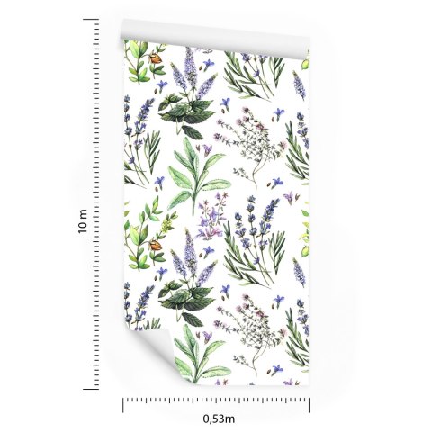 Tapeta Kolorowe Kwiaty Lawendy Flizelina 53x1000 TR-1713-VER-53