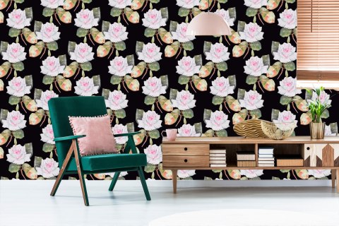 Tapeta Malowane Róże Vintage Flizelina 53x1000 TR-4840-VER-53