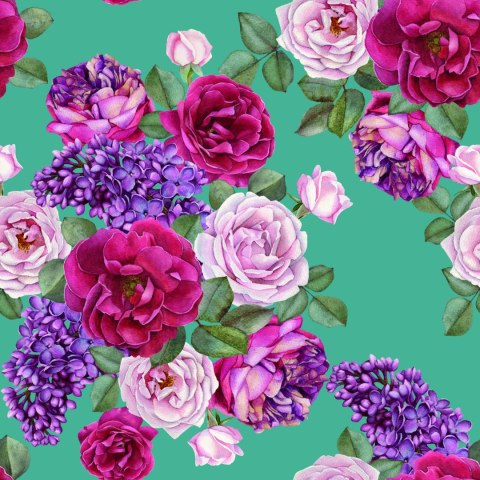 Tapeta Piękne Kolorowe Róże I Bzy Flizelina 53x1000 TR-568-VER-53