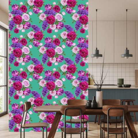 Tapeta Piękne Kolorowe Róże I Bzy Flizelina 53x1000 TR-568-VER-53