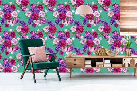 Tapeta Piękne Kolorowe Róże I Bzy Flizelina 53x1000 TR-568-VER-53