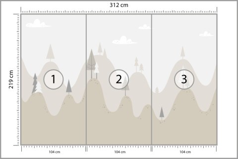 Fototapeta Bajkowe Wzgórza Flizelina 312x219 FT-2409-VEXXL
