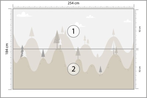 Fototapeta Bajkowe Wzgórza Flizelina Zmywalna 254x184 FT-2409-VEML4