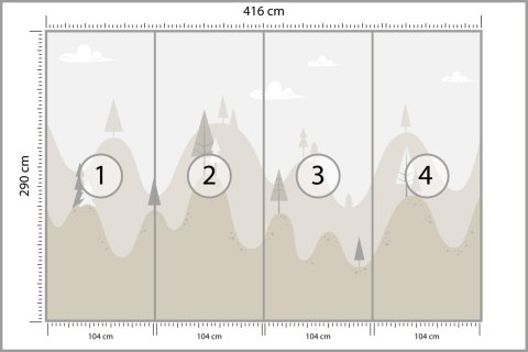 Fototapeta Bajkowe Wzgórza Flizelina Zmywalna 416x290 FT-2409-VEMLXXXXL