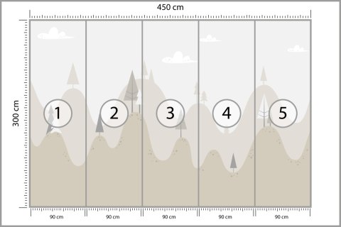 Fototapeta Bajkowe Wzgórza Flizelina Zmywalna 450x300 FT-2409-VEML450-300