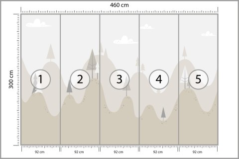 Fototapeta Bajkowe Wzgórza Flizelina Zmywalna 460x300 FT-2409-VEML12