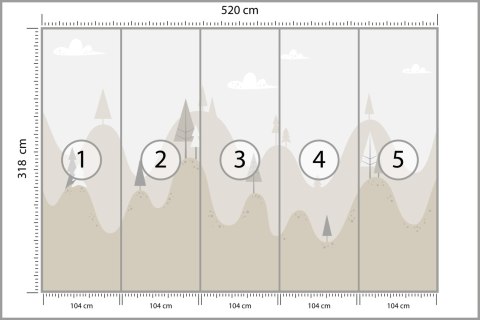 Fototapeta Bajkowe Wzgórza Flizelina Zmywalna 520x318 FT-2409-VEMLXXXXXL