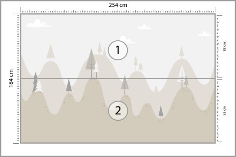 Fototapeta Bajkowe Wzgórza Tapeta Samoprzylepna 254x184 FT-2409-SK4