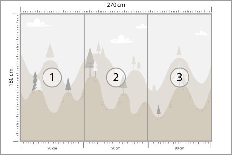 Fototapeta Bajkowe Wzgórza Tapeta Samoprzylepna 270x180 FT-2409-SK270-180