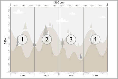 Fototapeta Bajkowe Wzgórza Tapeta Samoprzylepna 360x240 FT-2409-SK360-240