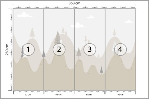Fototapeta Bajkowe Wzgórza Tapeta Samoprzylepna 368x280 FT-2409-SK10