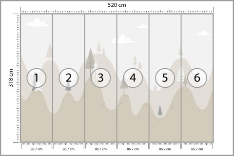 Fototapeta Bajkowe Wzgórza Tapeta Samoprzylepna 520x318 FT-2409-SKXXXXXL