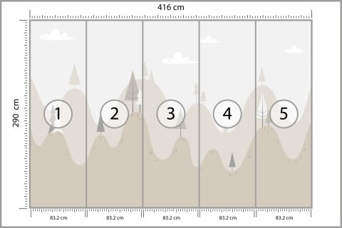 Fototapeta Bajkowe Wzgórza Vinyl Gładki 416x290 FT-2409-VGXXXXL