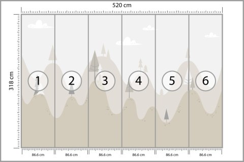 Fototapeta Bajkowe Wzgórza Vinyl Gładki 520x318 FT-2409-VGXXXXXL
