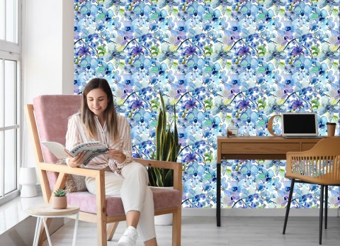 Tapeta Malowane Akwarelą Orchidee Flizelina 53x1000 TR-4192-VER-53